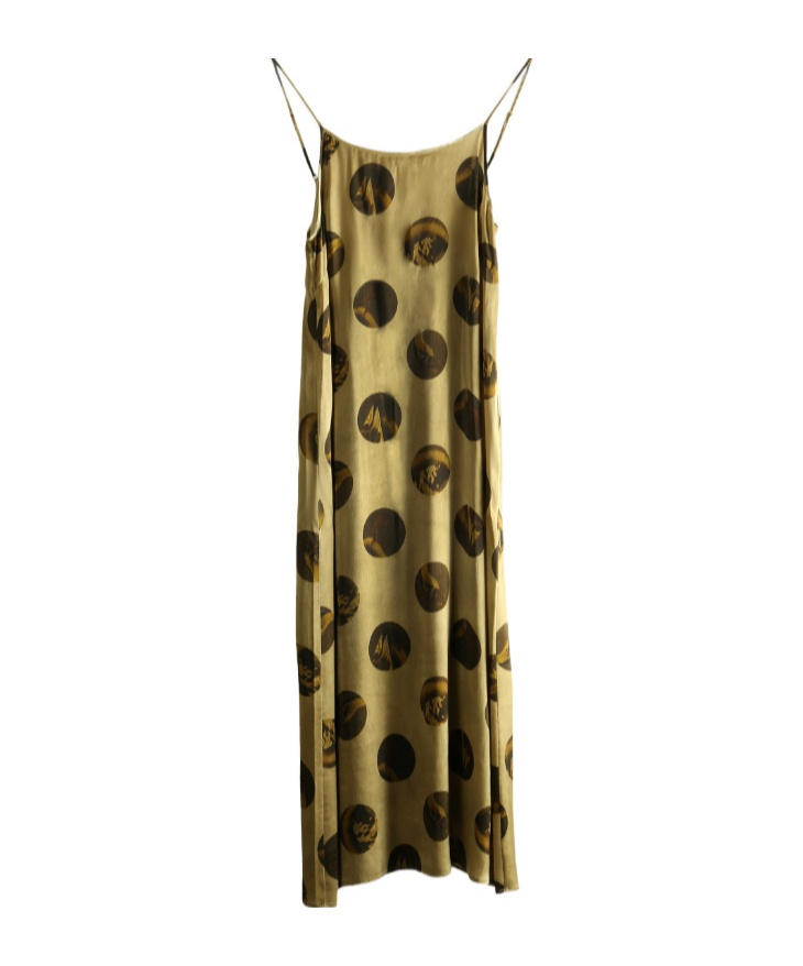 Uma Wang Spaghetti Strap Dress In Green