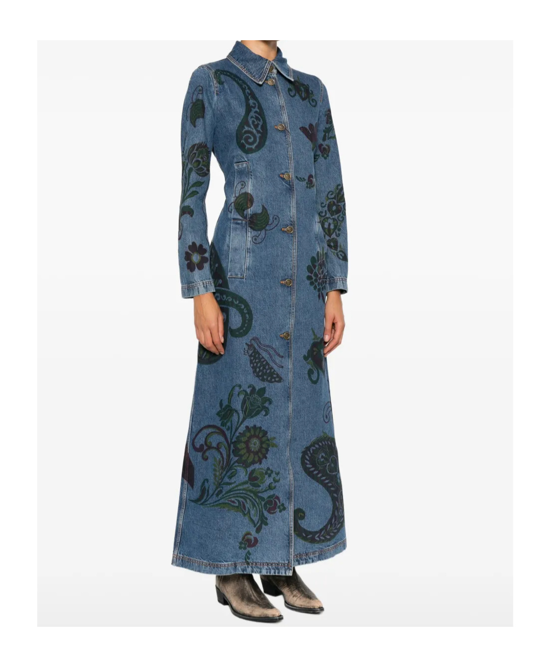 Etro Women Floral Paisley Coat In Blue