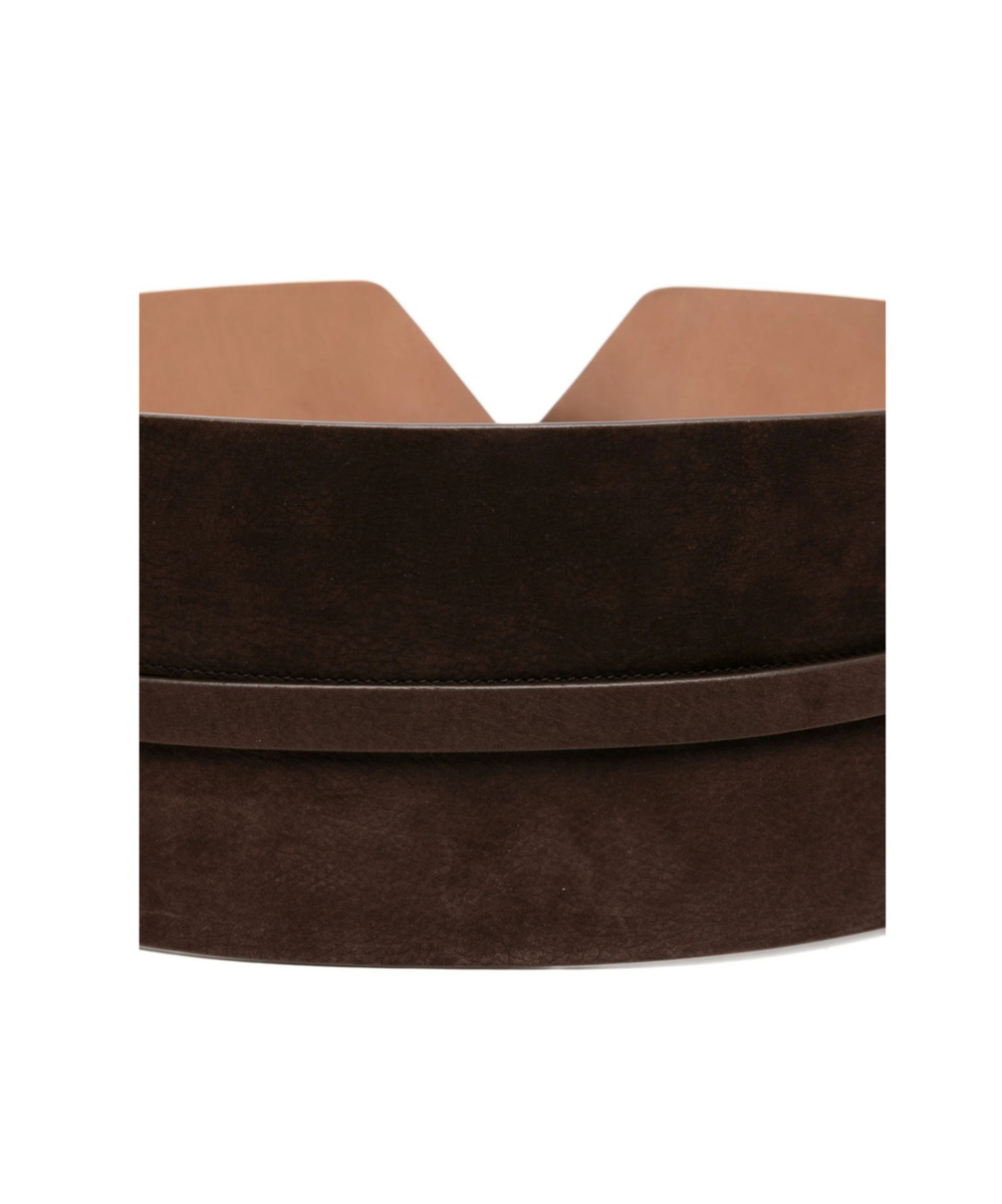 Alaïa Suede Corset Belt In Brown