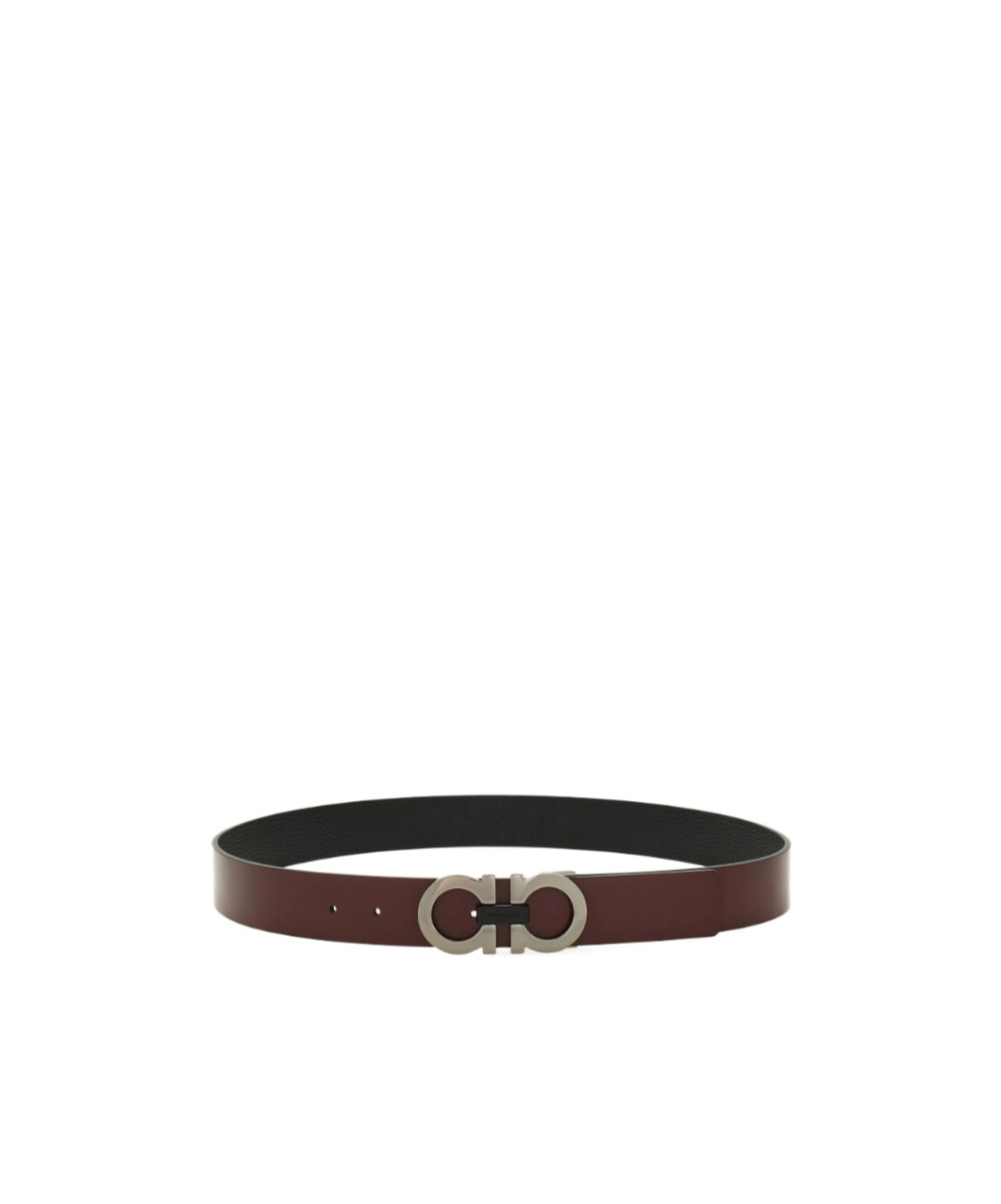 Ferragamo Reversible And Adjustable Gancini Belt In Brown