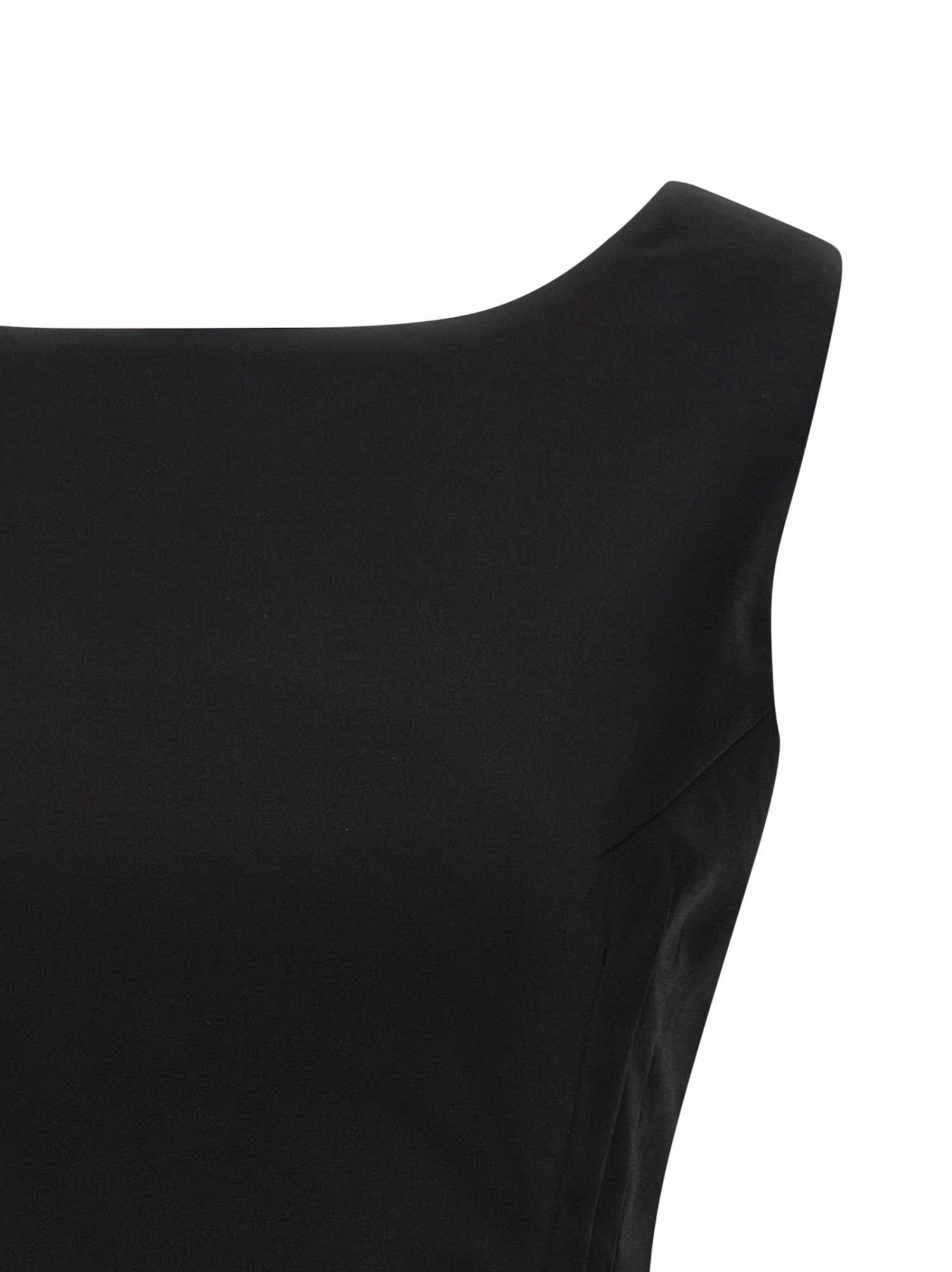 Magda Butrym Hourglass Black Top With 3d Floral Details In Black