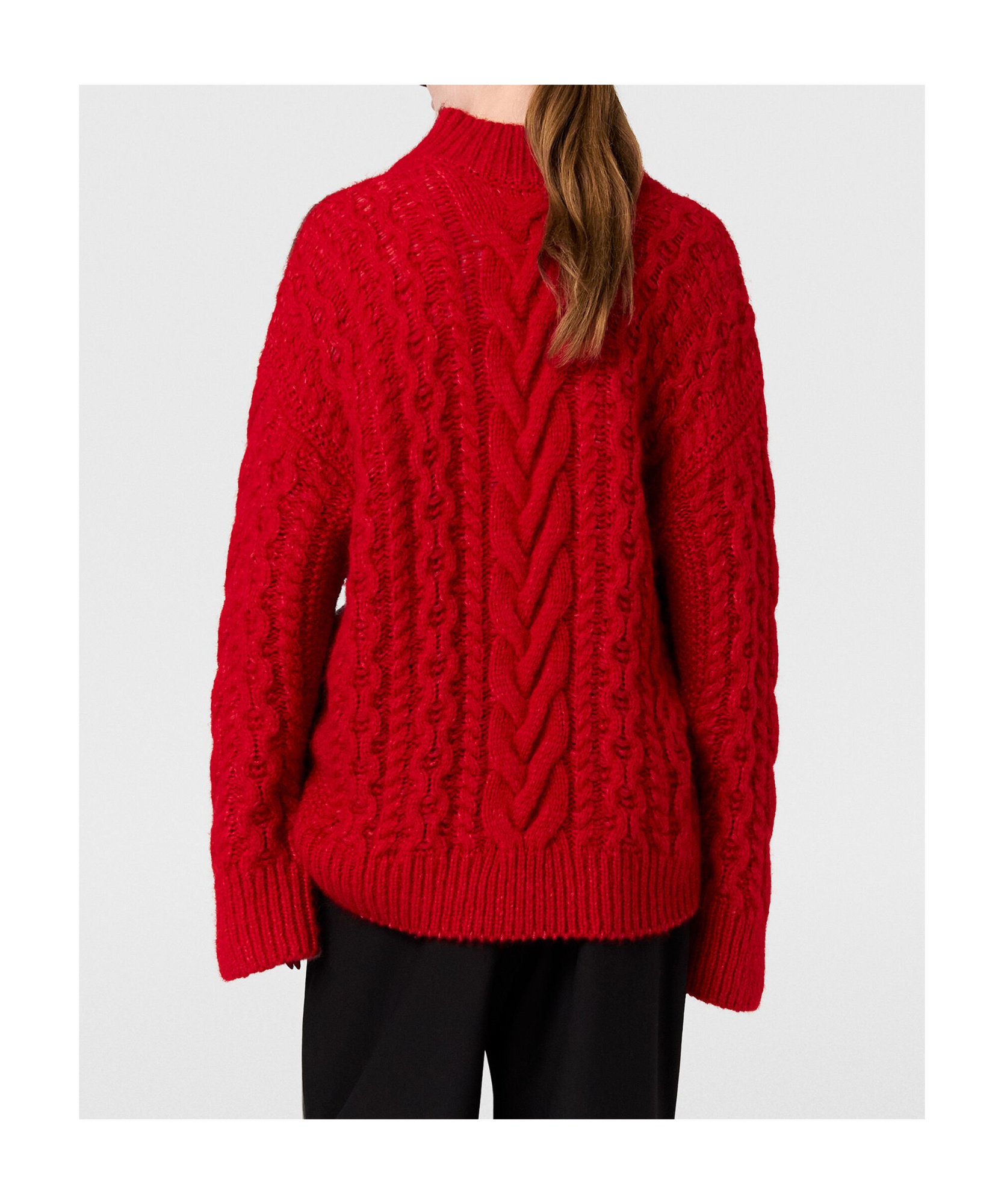 Stella Mccartney Laced Sleeves Cableknit Turtleneck Sweater