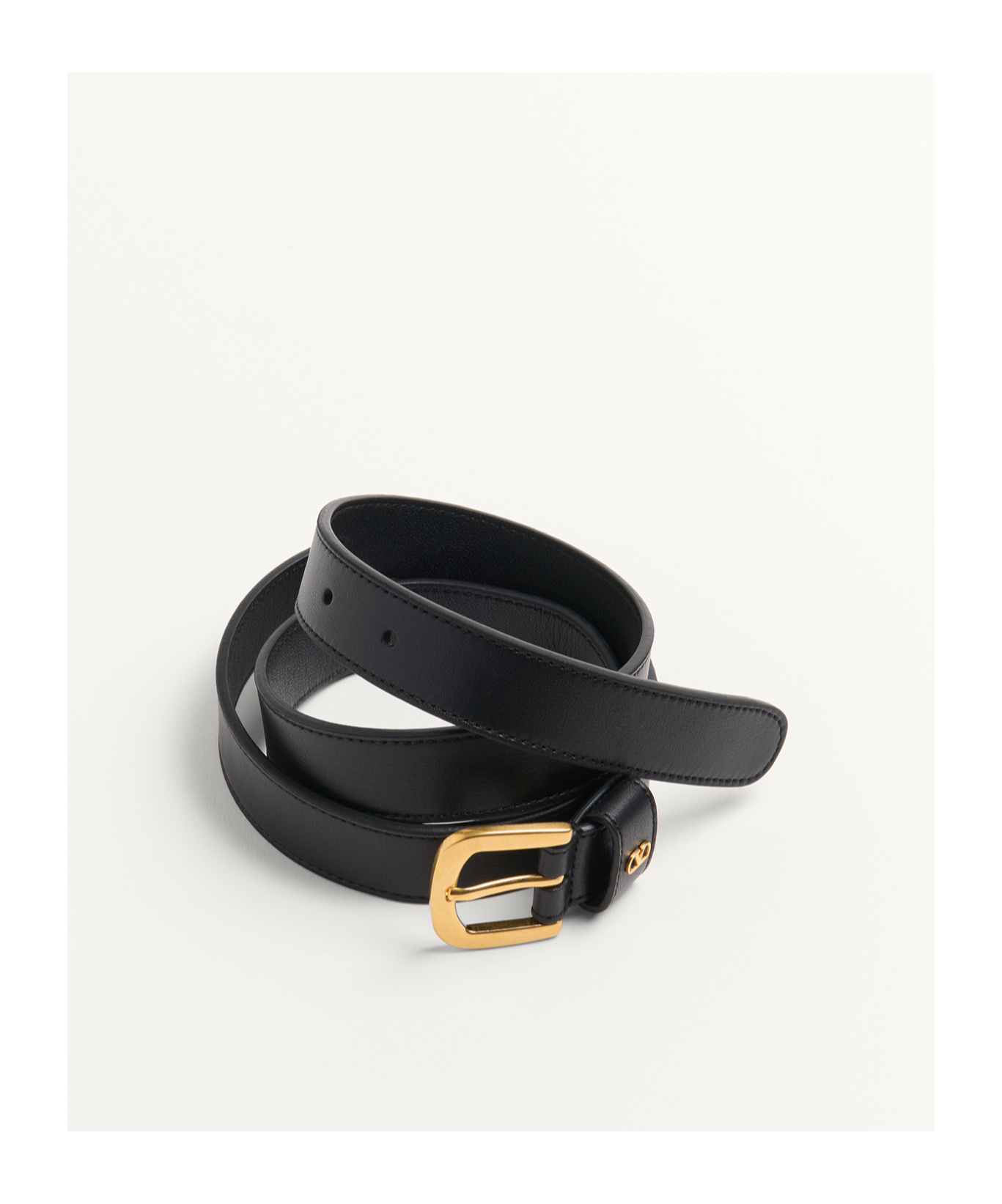 Valentino Logo Belt In Black