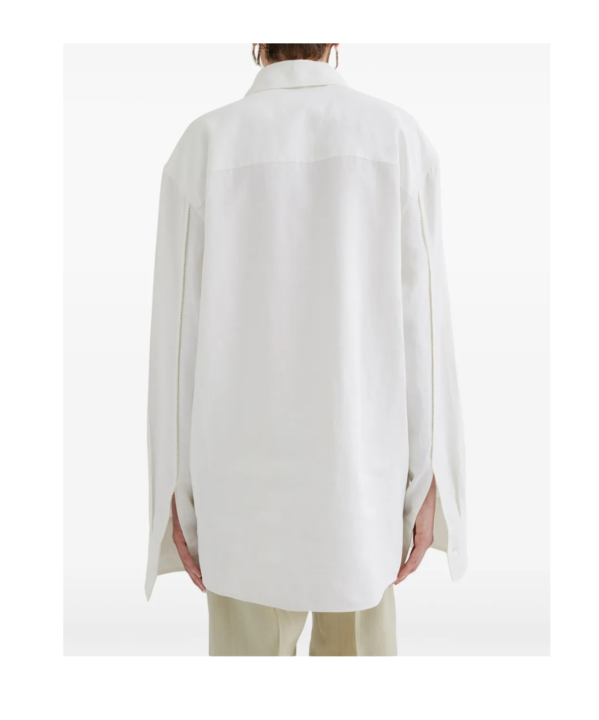 Jil Sander Pleated Long Sleeves Shirt In White