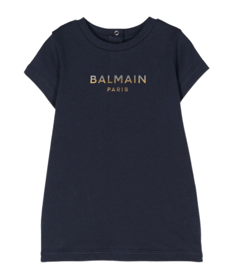 Balmain Short-sleeved Dress Set In Black