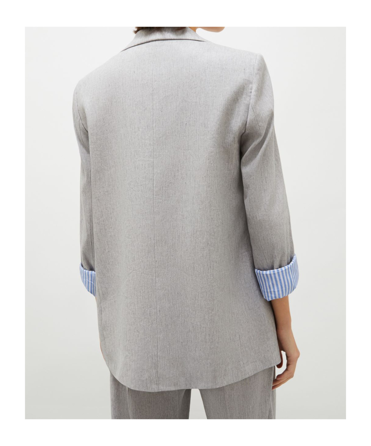 Shop Marella Blended Suit Coat In Gray