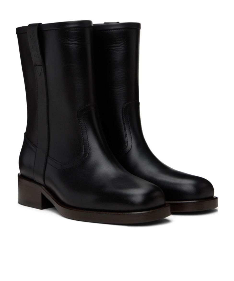 Apc Round Toe Ankle Boots