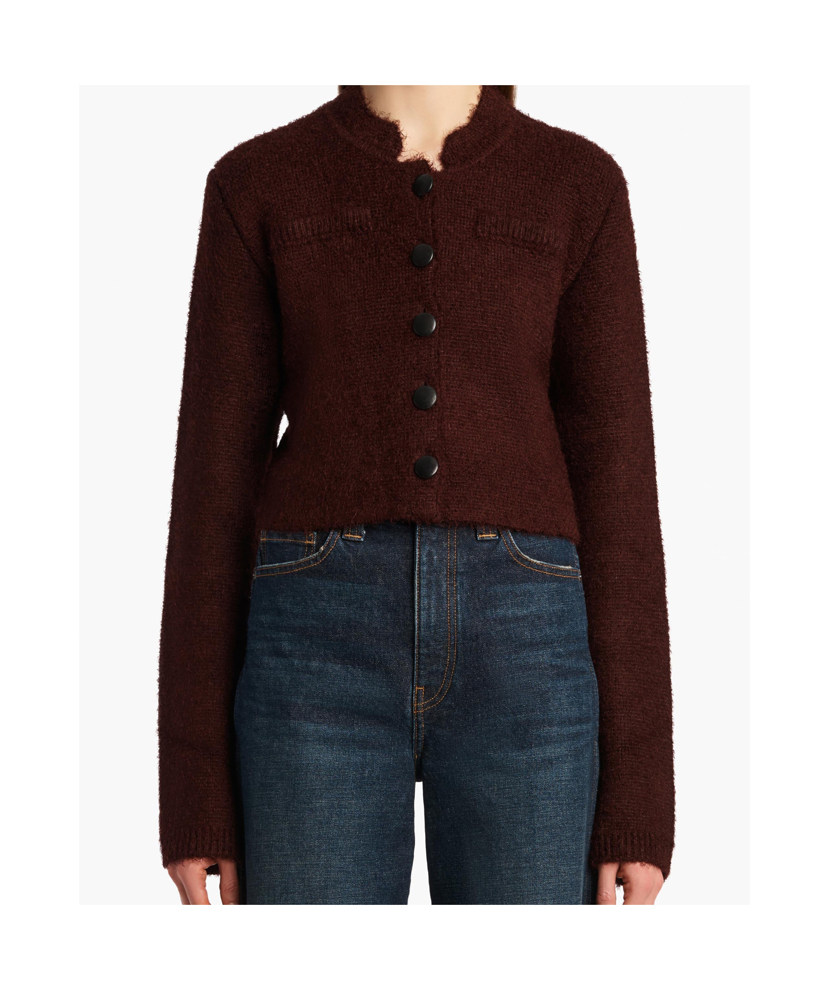 Khaite Silk-cashmere Ello Cardigan Jacket In Red