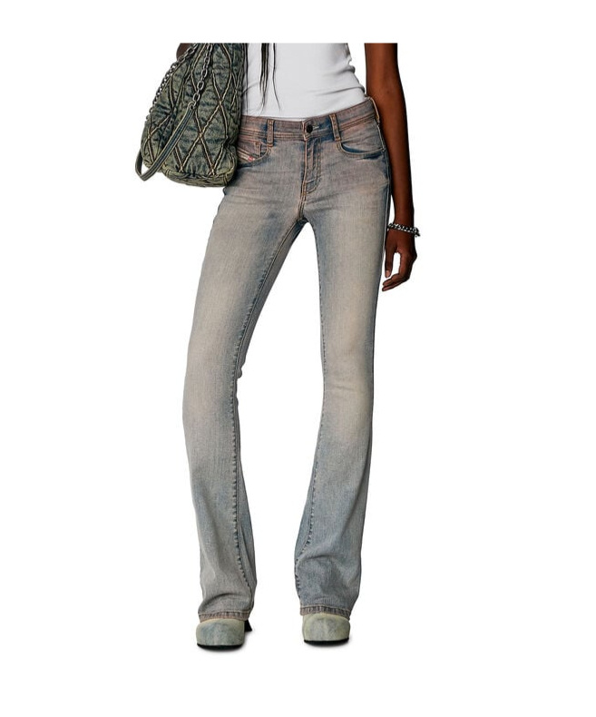Diesel 1969 D-ebbey Bootcut Jeans In Gray