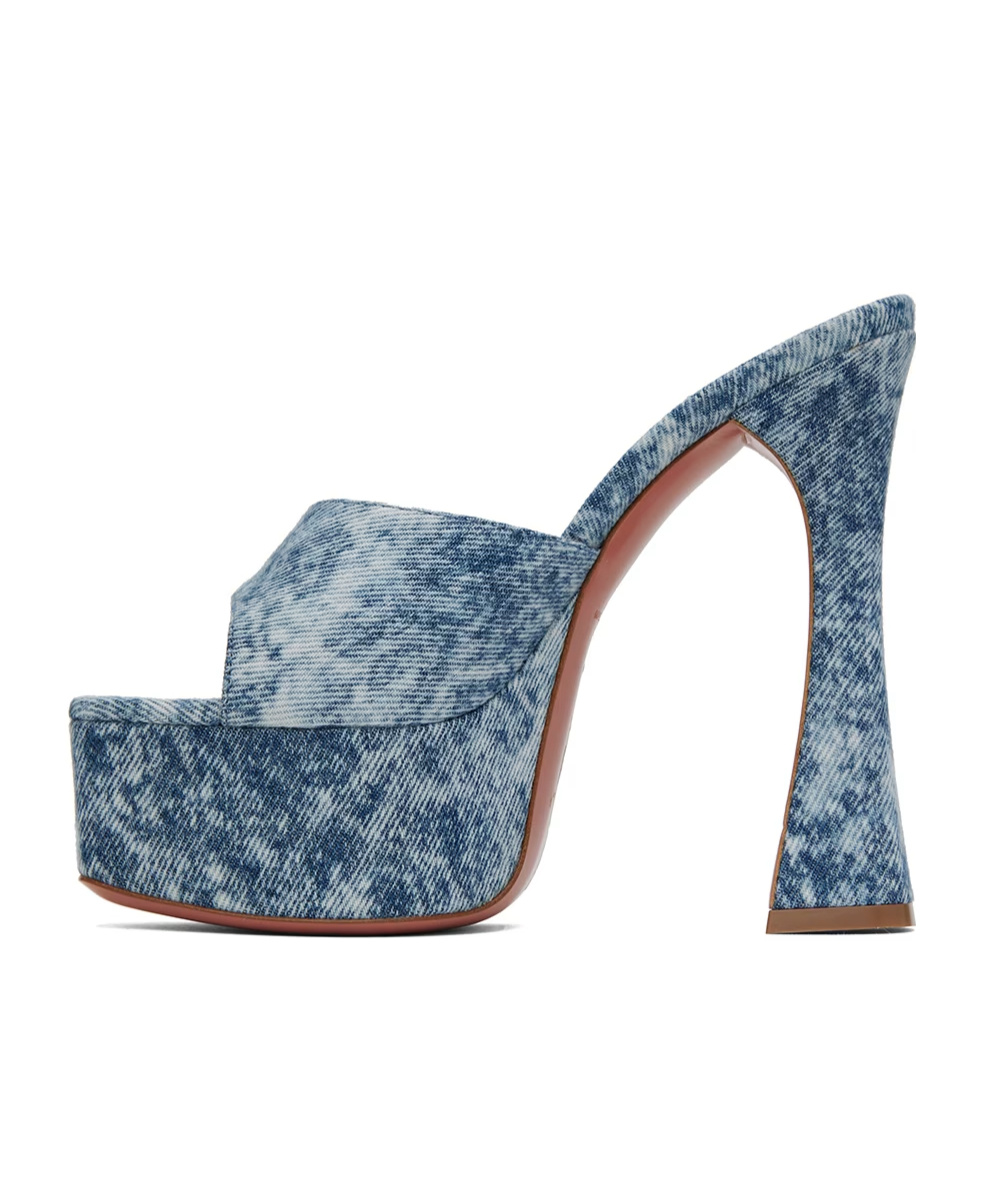 AMINA MUADDI DALIDA SQUARE-TOED HIGH-HEELED SANDALS 