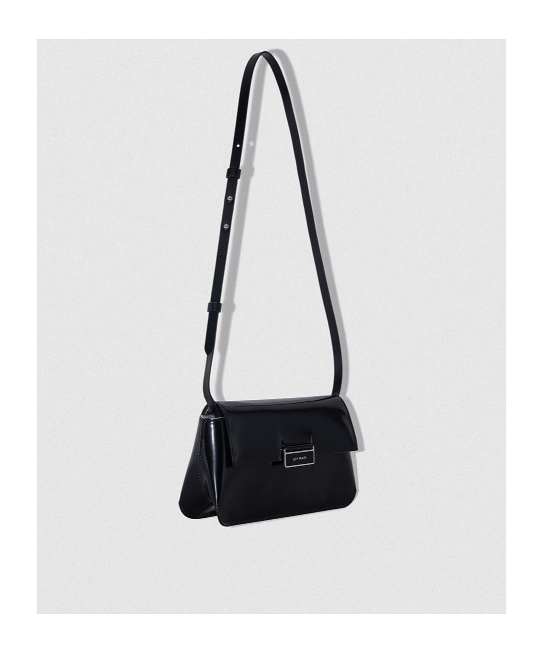 Shop By Far Flip Shoulder Bag In White