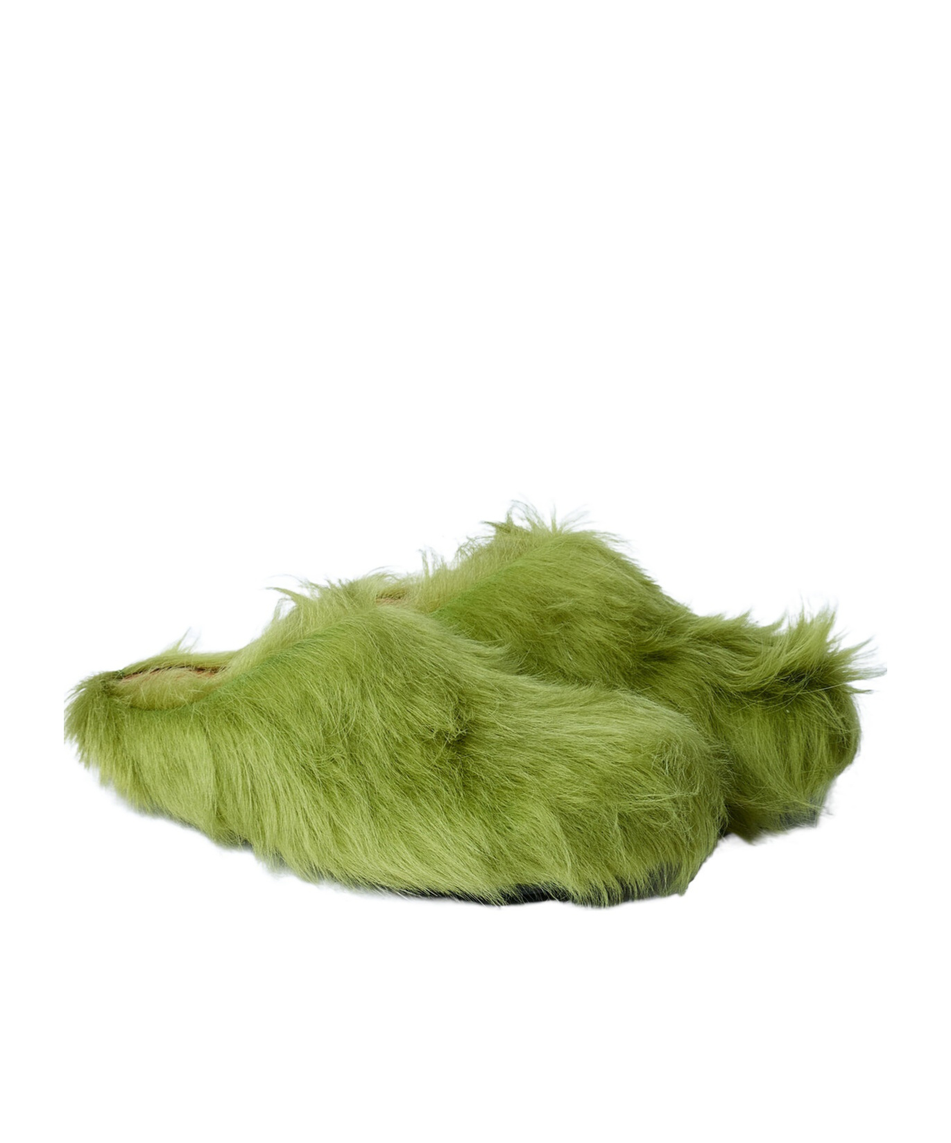 Marni Fussbett Round Toe Slip-on Mules In Green