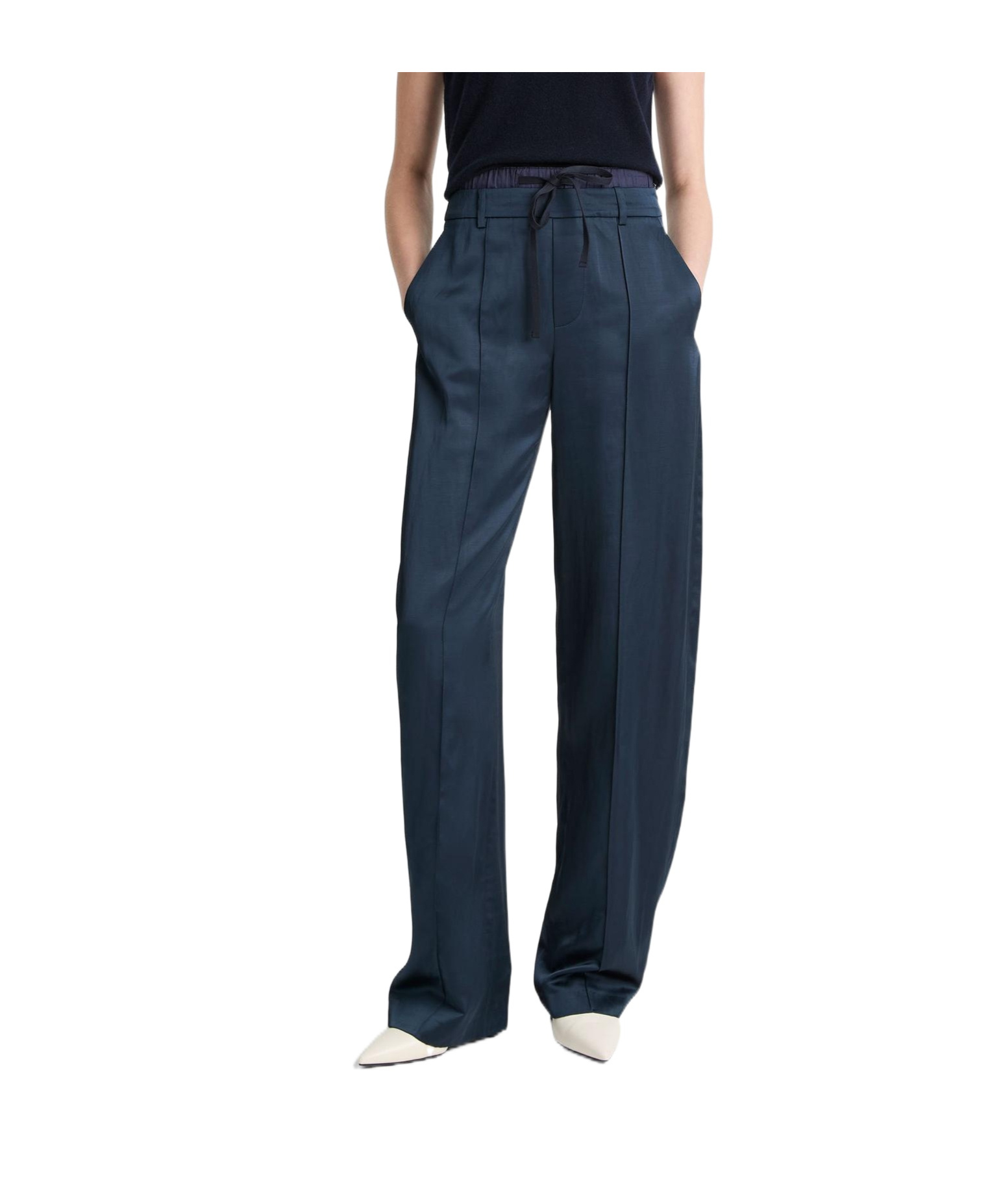 Vince Double-waistband Drawstring Pant