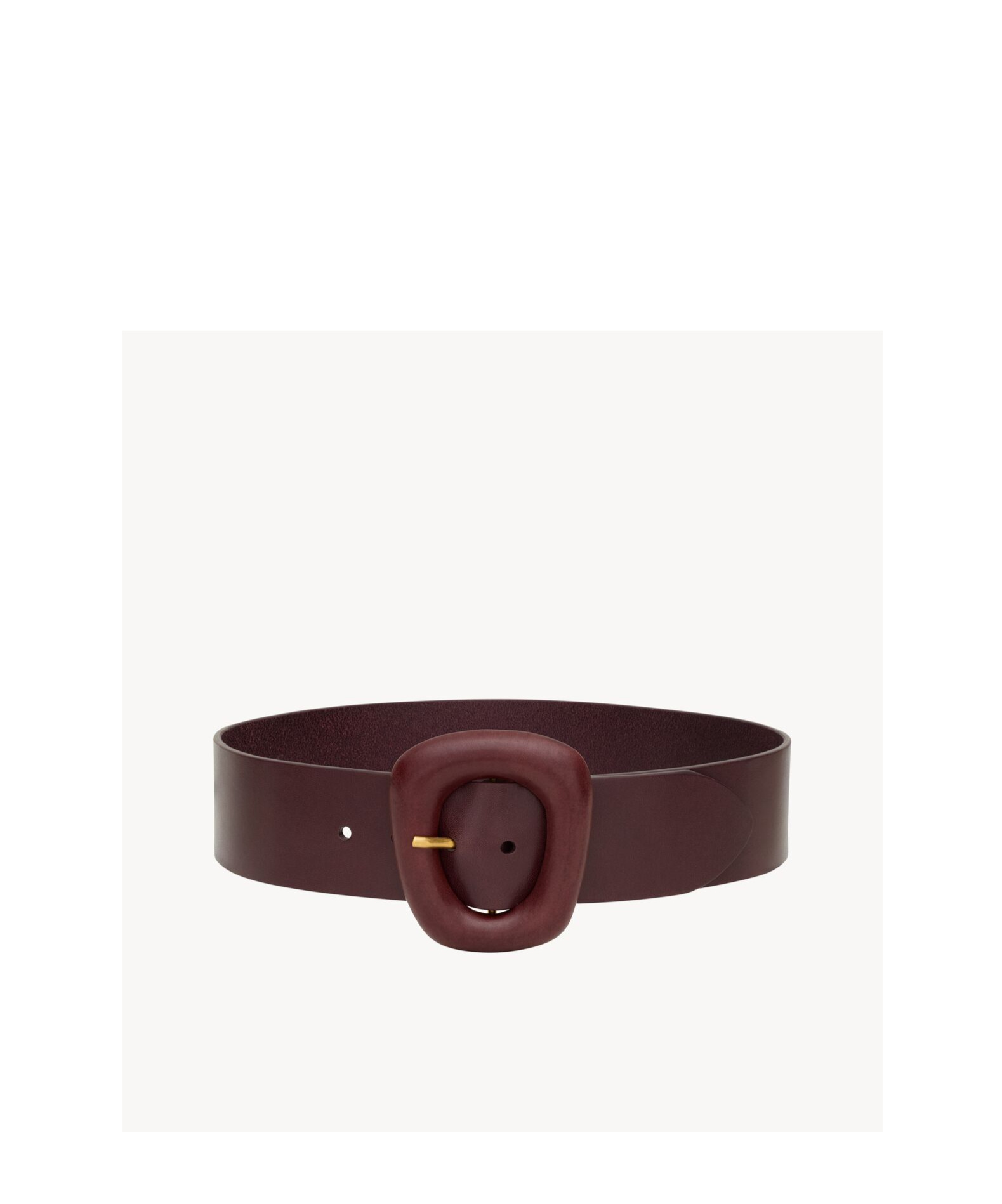 Saint Laurent Covered Buckle Belt In Red