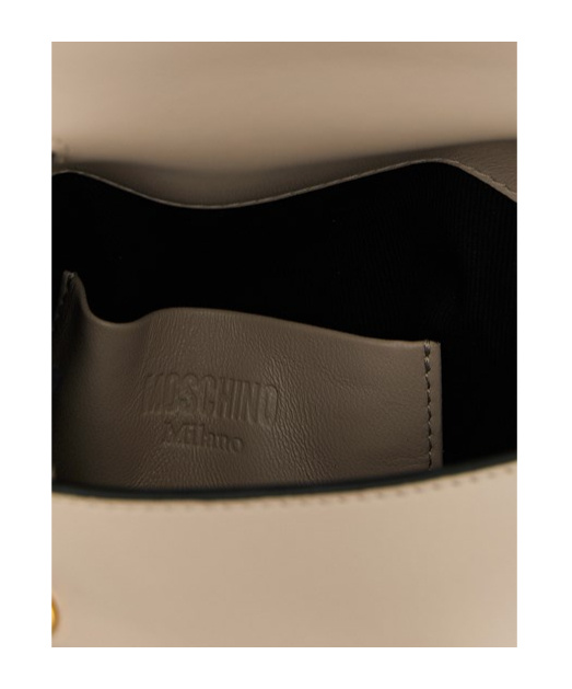 Moschino 'tie Me' Small Handbag In Gray