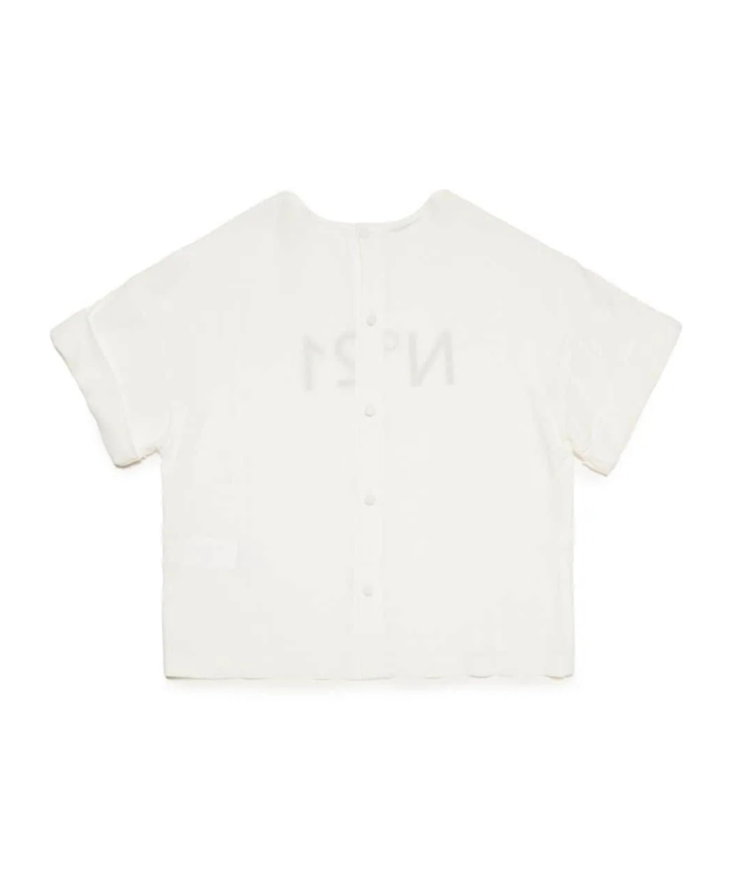 N°21 Logo-print Press-stud T-shirt In Neutral