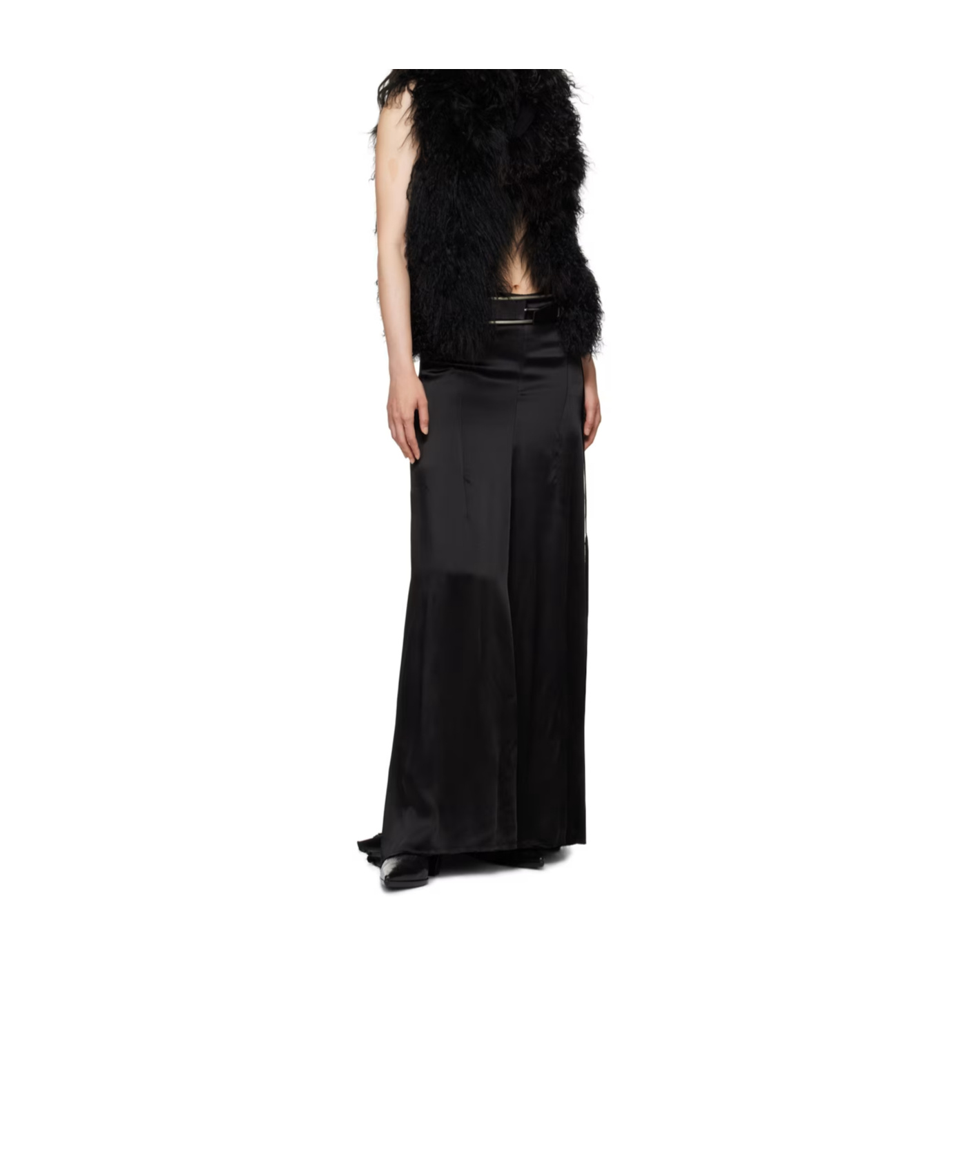 Ann Demeulemeester Onni Rectangular Buckle Belt In Black