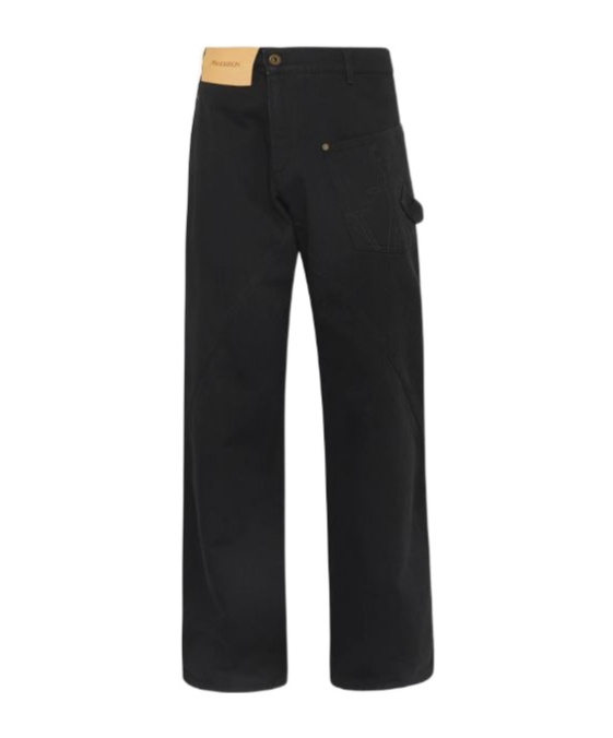 Jw Anderson Twisted Workwear Denim Jeans In Black