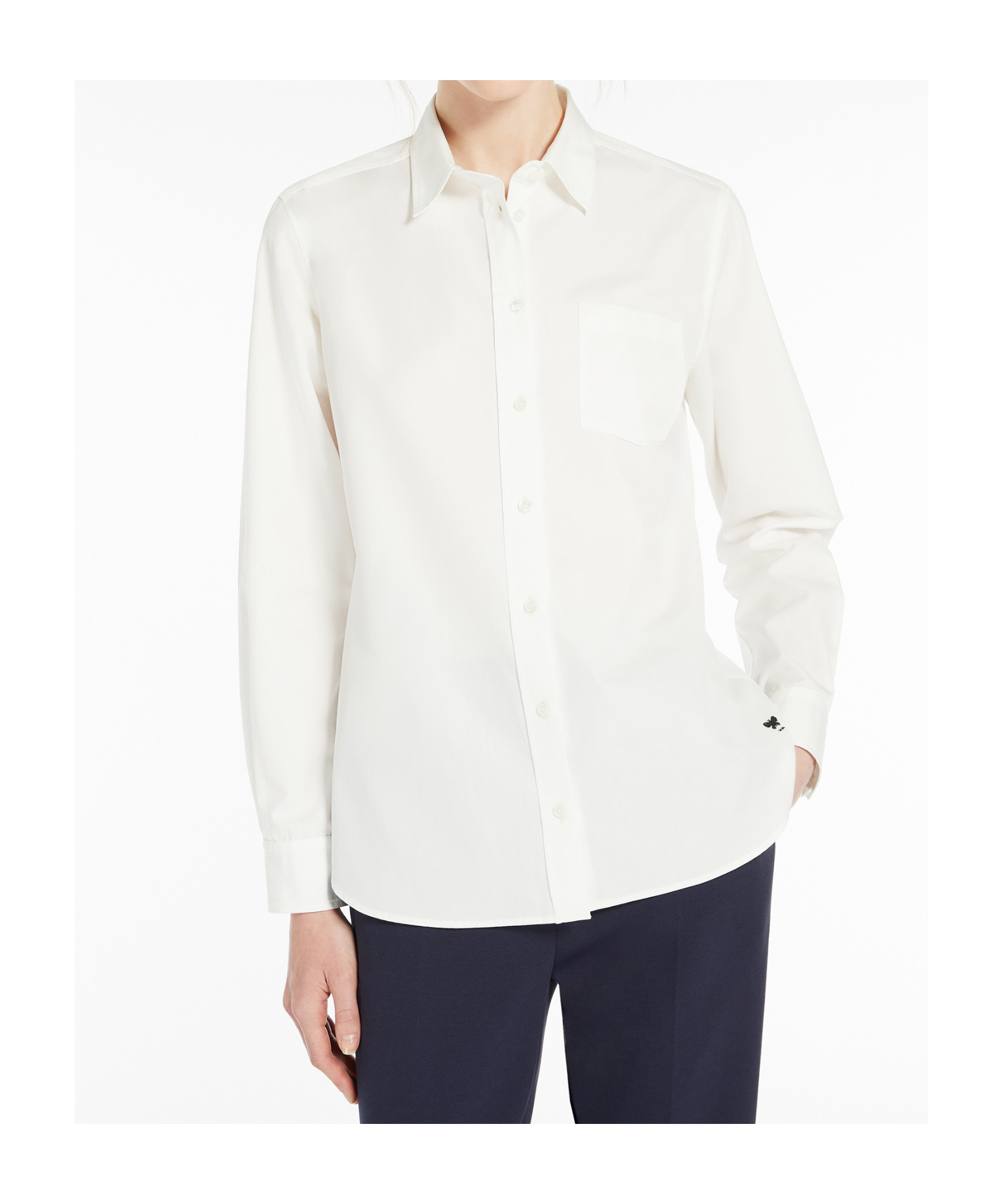 Weekend Max Mara Long-sleeved Shirt In White