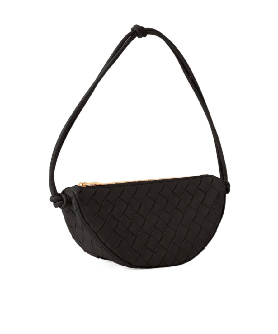 Bottega Veneta Half Moon Shoulder Bag In Black