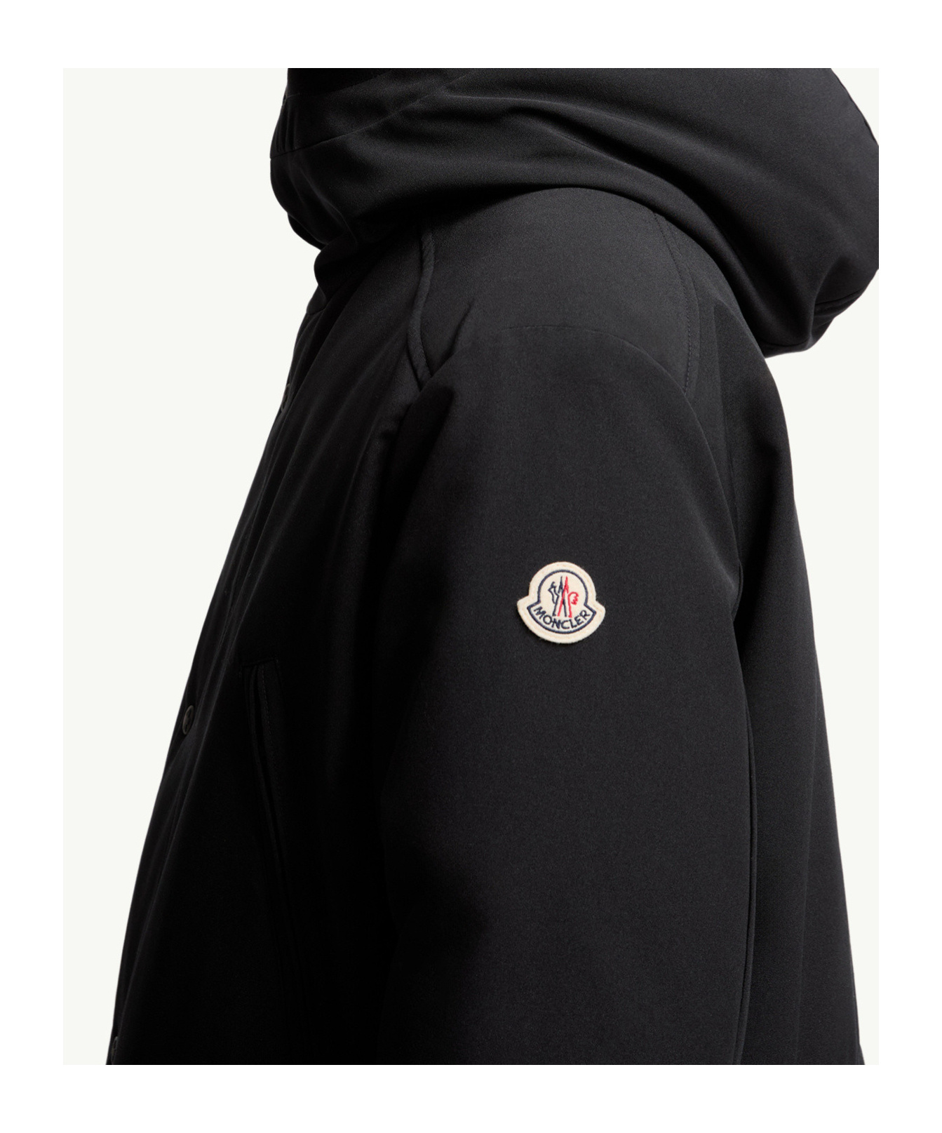 Moncler Mens Black Livradois Logo-patch Down Parka Jacket In Black
