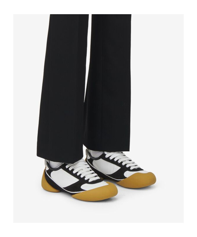 Alexander Mcqueen Oversized Calfskin Sneakers With Distinctive Rounded Sole In Multi