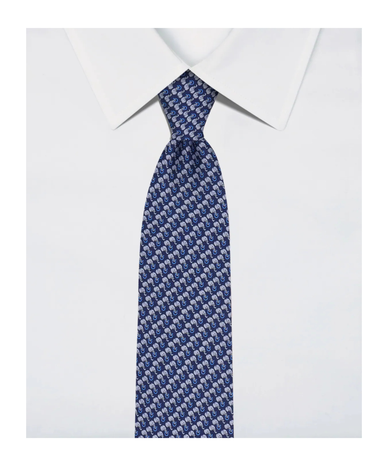 Ferragamo Elephant Print Silk Tie