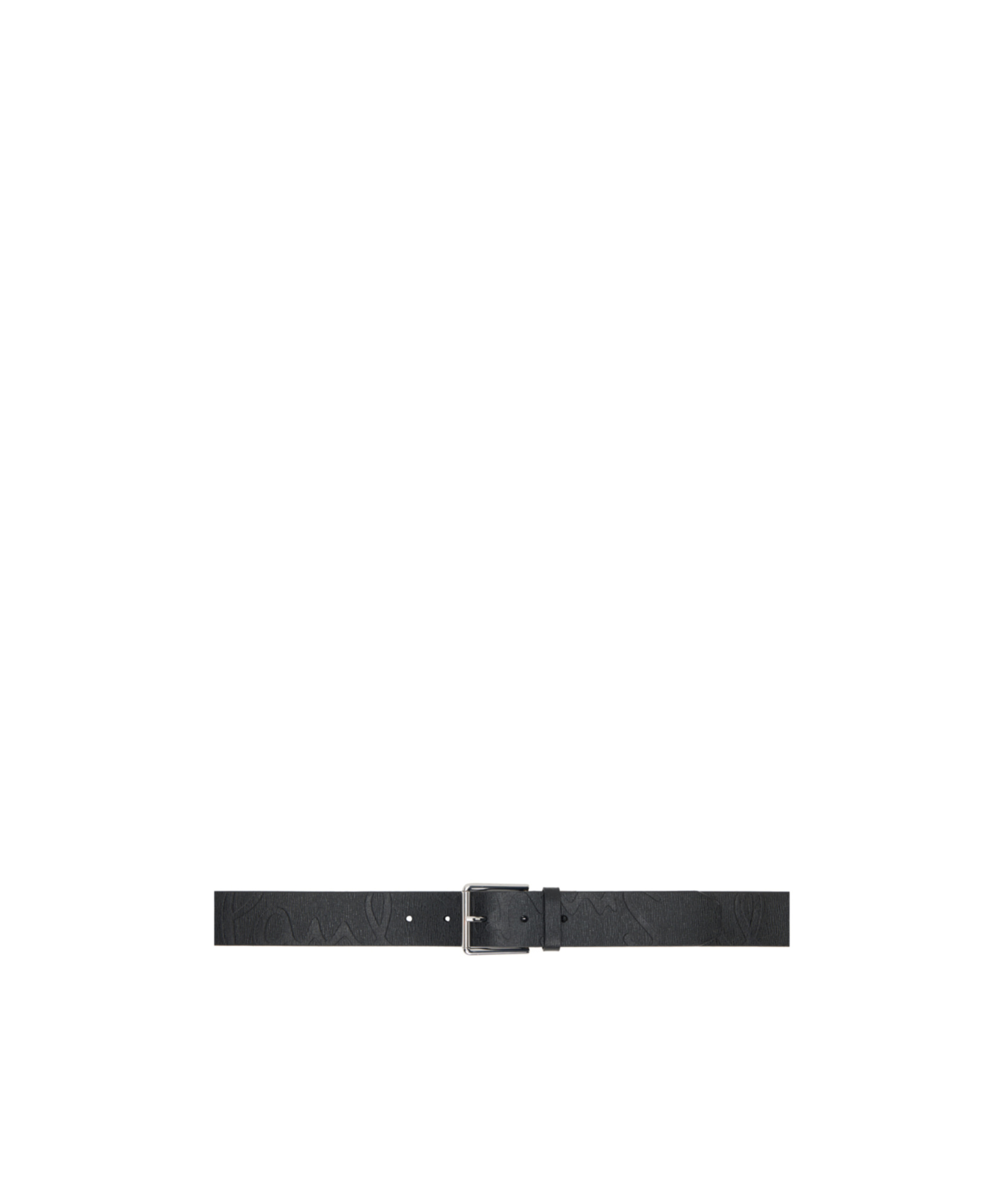 PAUL SMITH LOGO-EMBOSSED LEATHER BELT 