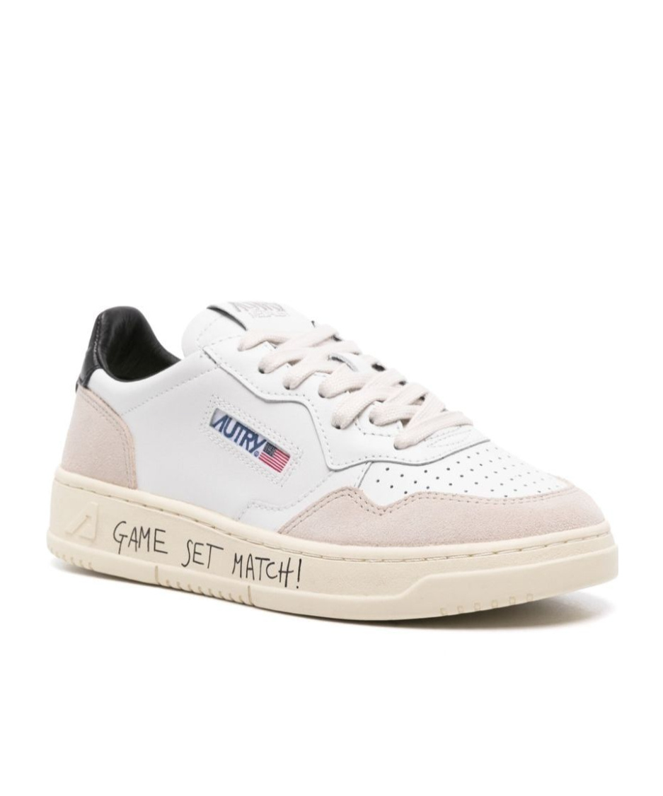Shop Autry Medalist Leather Sneakers In White