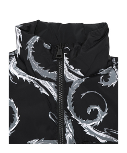 Versace Jeans Double-sided Down Vest In Black