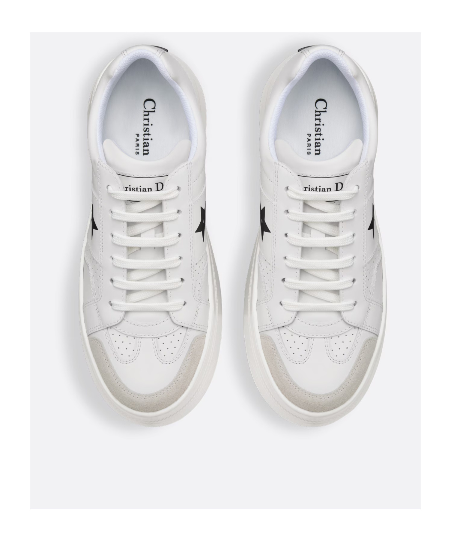 Dior Star Platform Sneakers In White