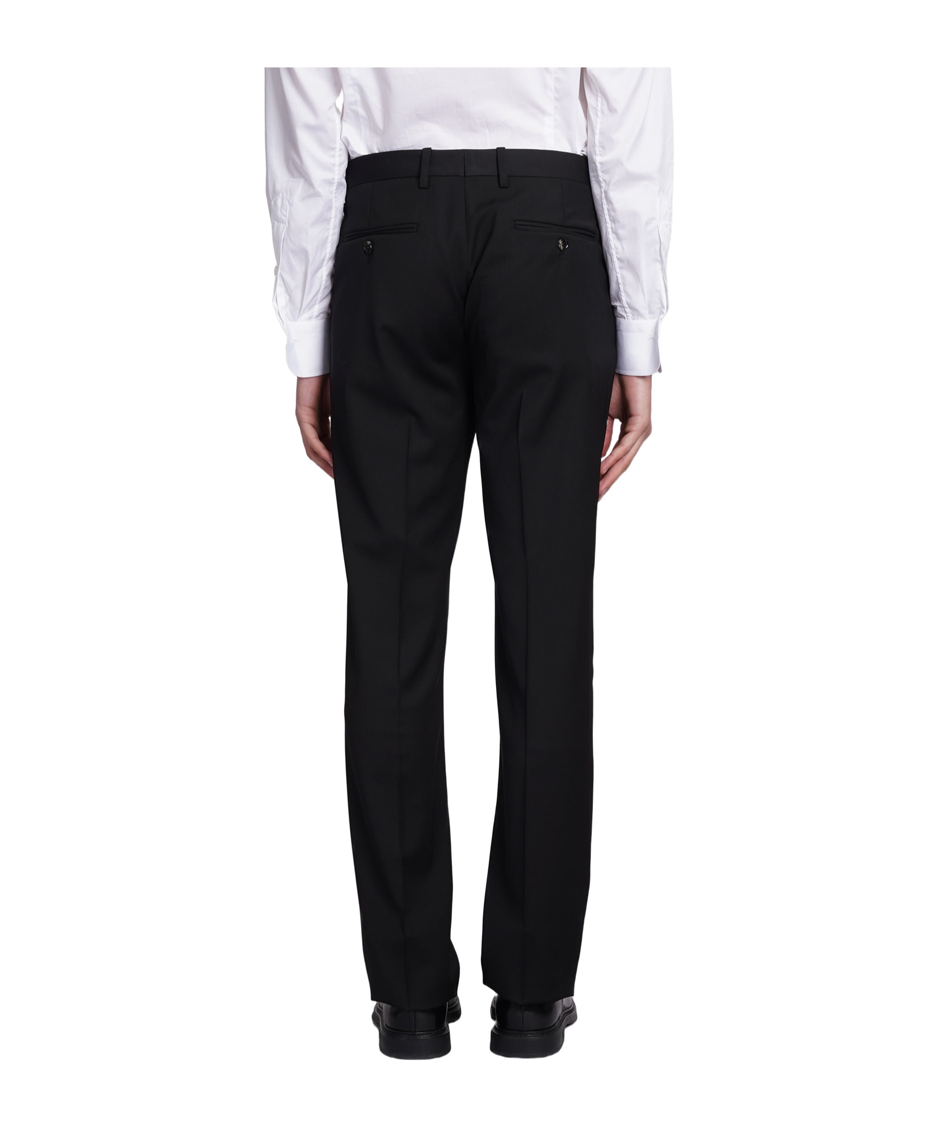 Giorgio Armani Twill Virgin-wool Suit In Black