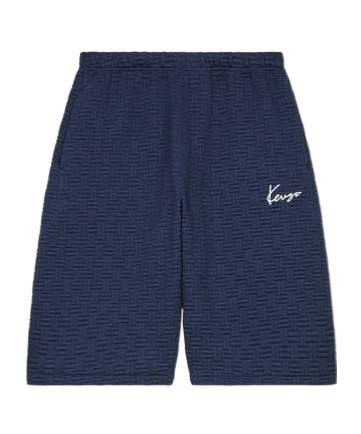 Kenzo Weave Bermuda Shorts In Blue