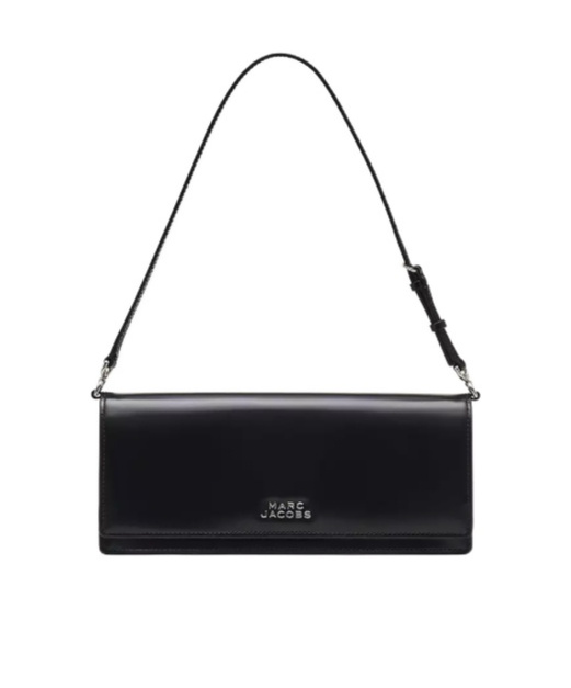 Marc Jacobs The Mirror Leather Shoulder Bag In Black