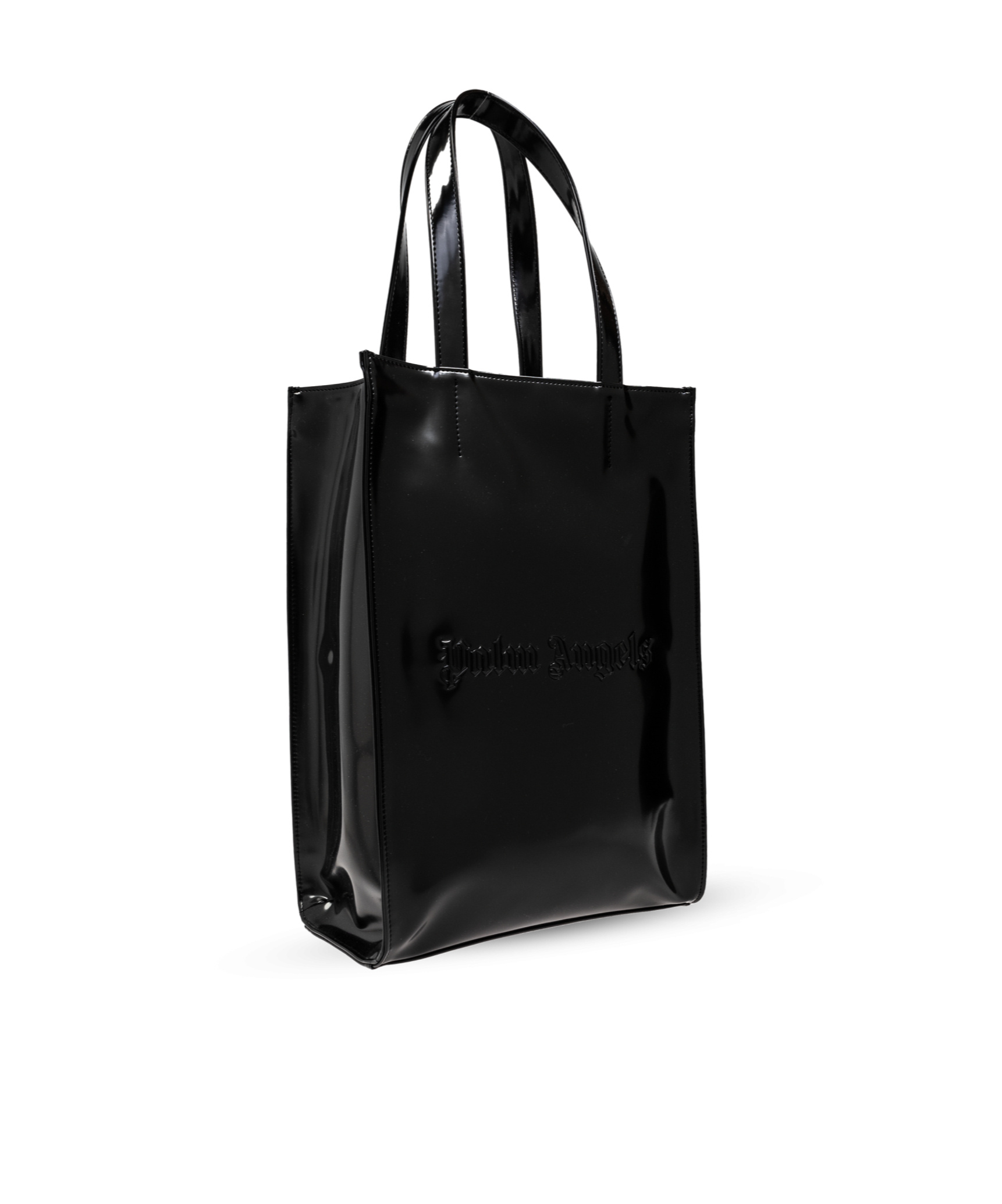 Palm Angels Logo Debossed Open Top Tote Bag In Black