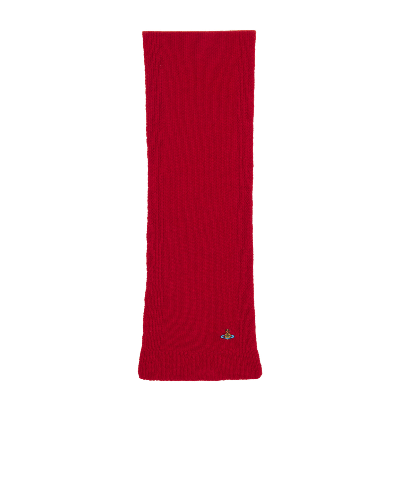 Vivienne Westwood Knitted Detail Scarf In Red