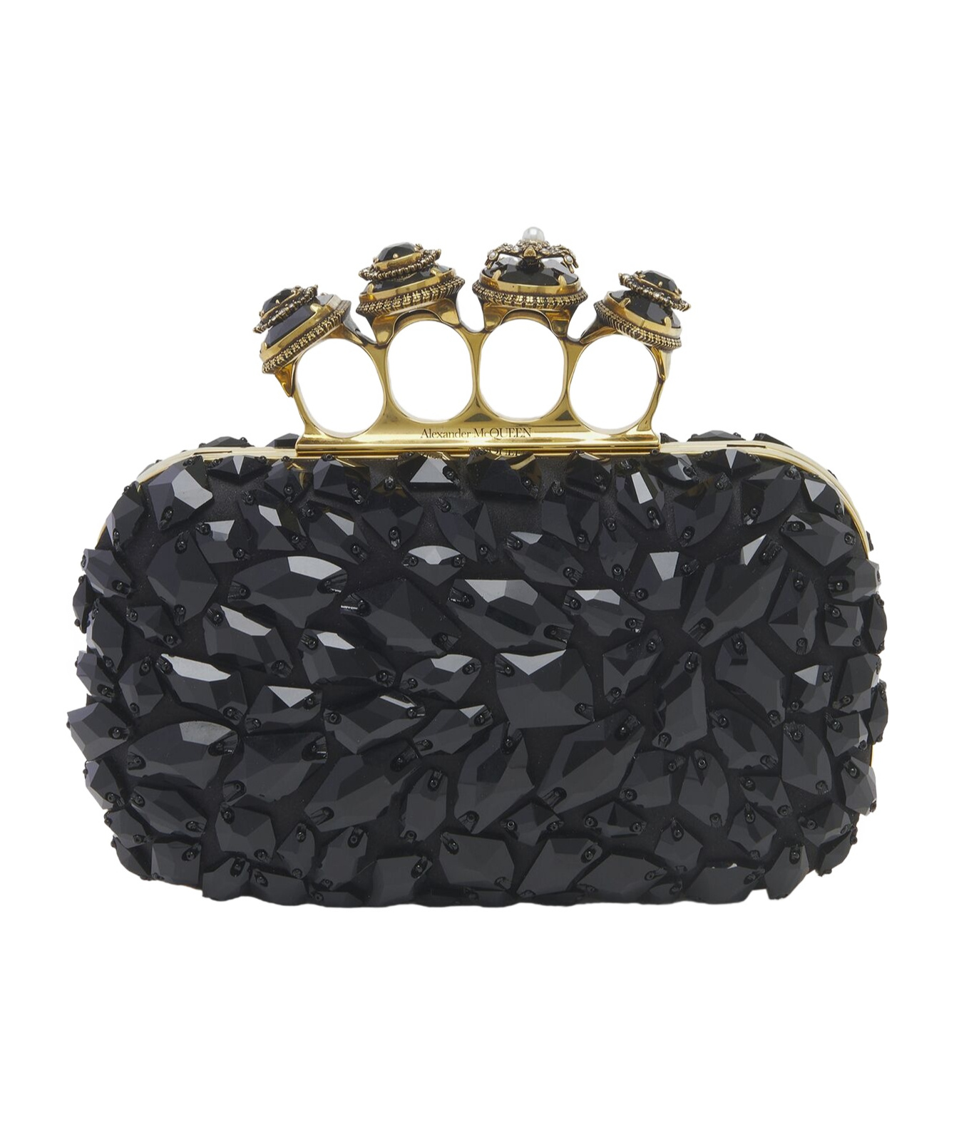 Alexander Mcqueen Spider Embellished Knuckle Clutch Bag