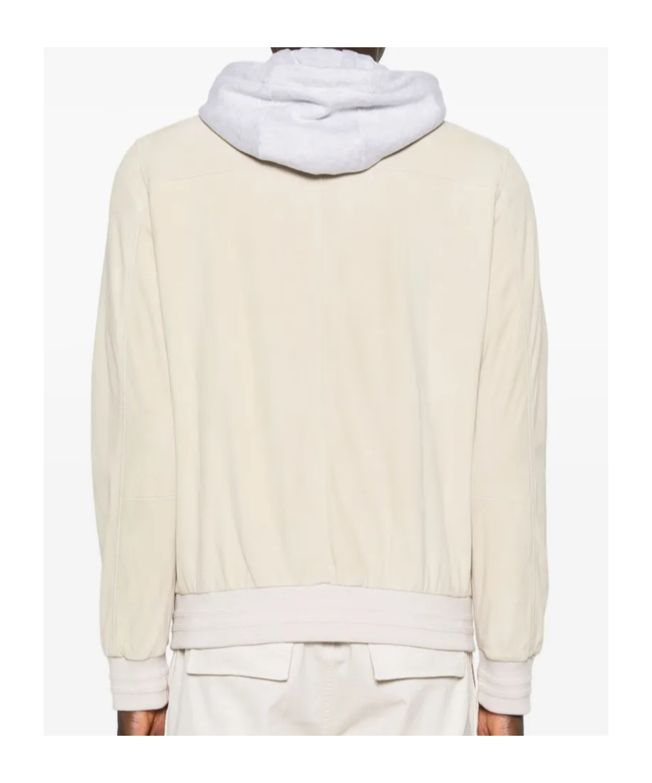 Eleventy Automatic Button Hooded Bomber Jacket