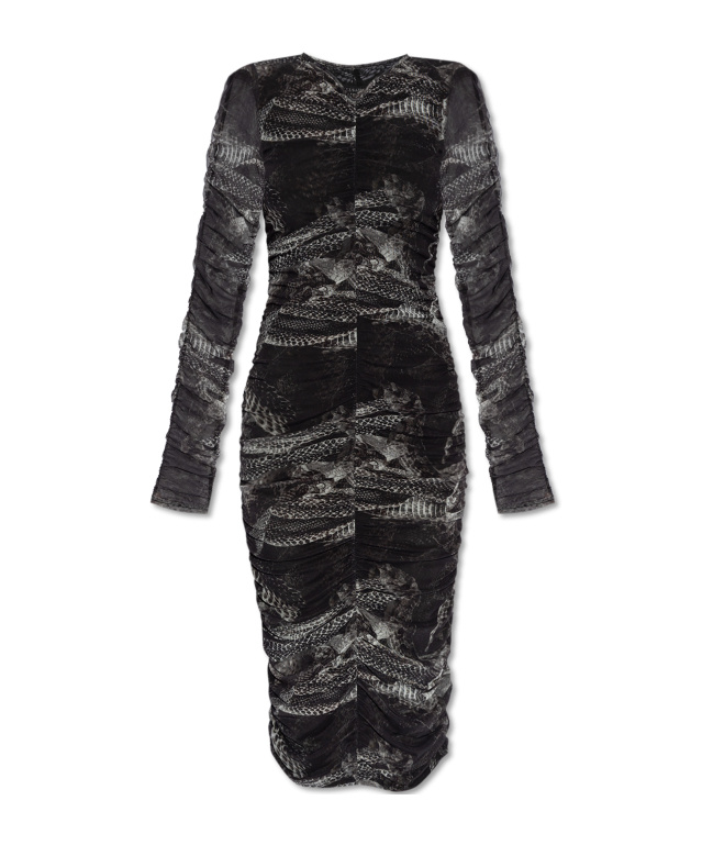 Shop Allsaints Keiko Midi Dress In Black