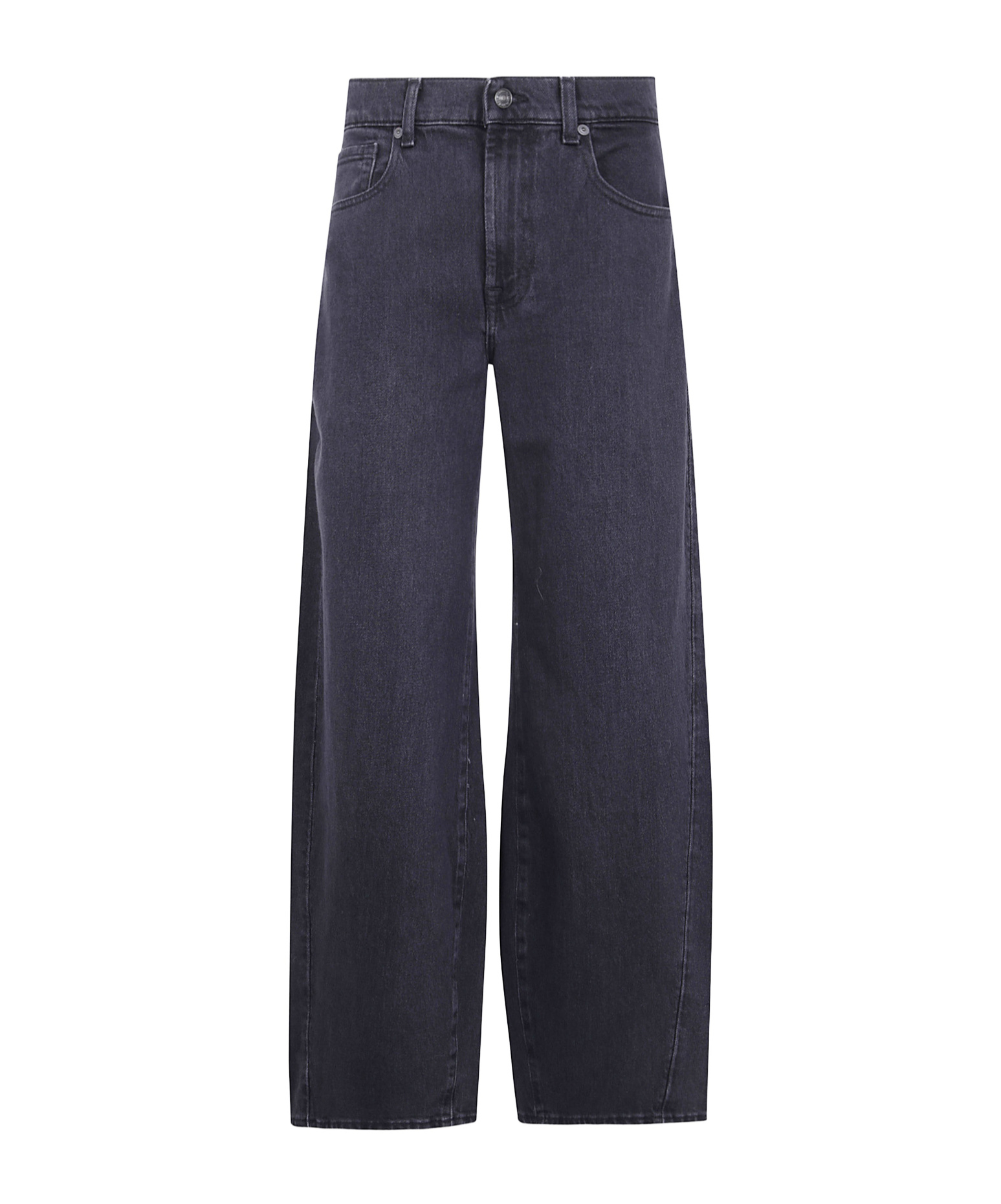 7 For All Mankind Twisted Bonnie Mankind Radar Baggy Jeans In Black