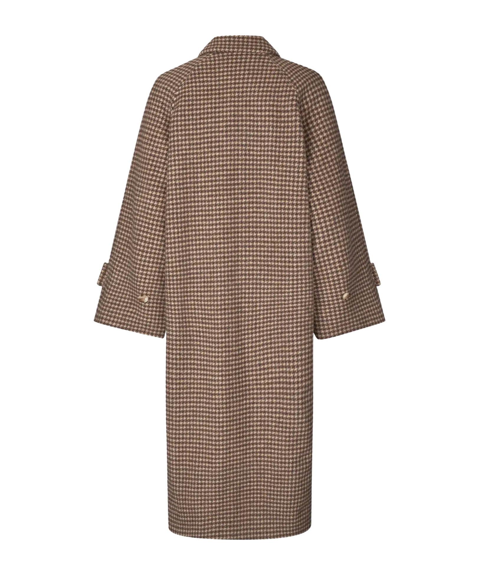 Samsoe & Samsoe Womens Aluminum Ch. Alma Check-pattern Wool-blend Coat In Brown