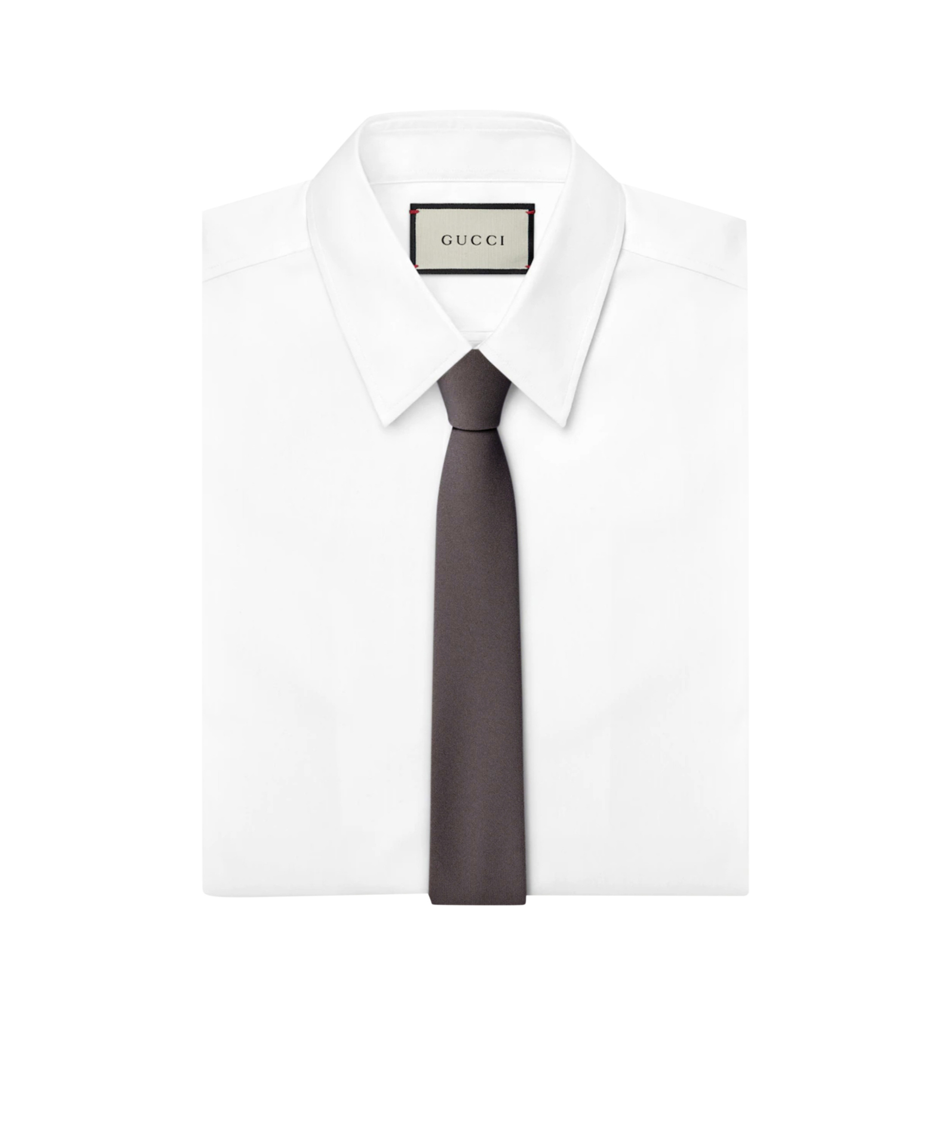 Gucci Crepe-effect Silk Blend Tie In Gray