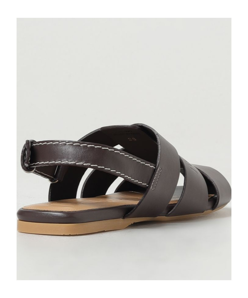Jw Anderson Embossed Leather Slingback Sandals In Black