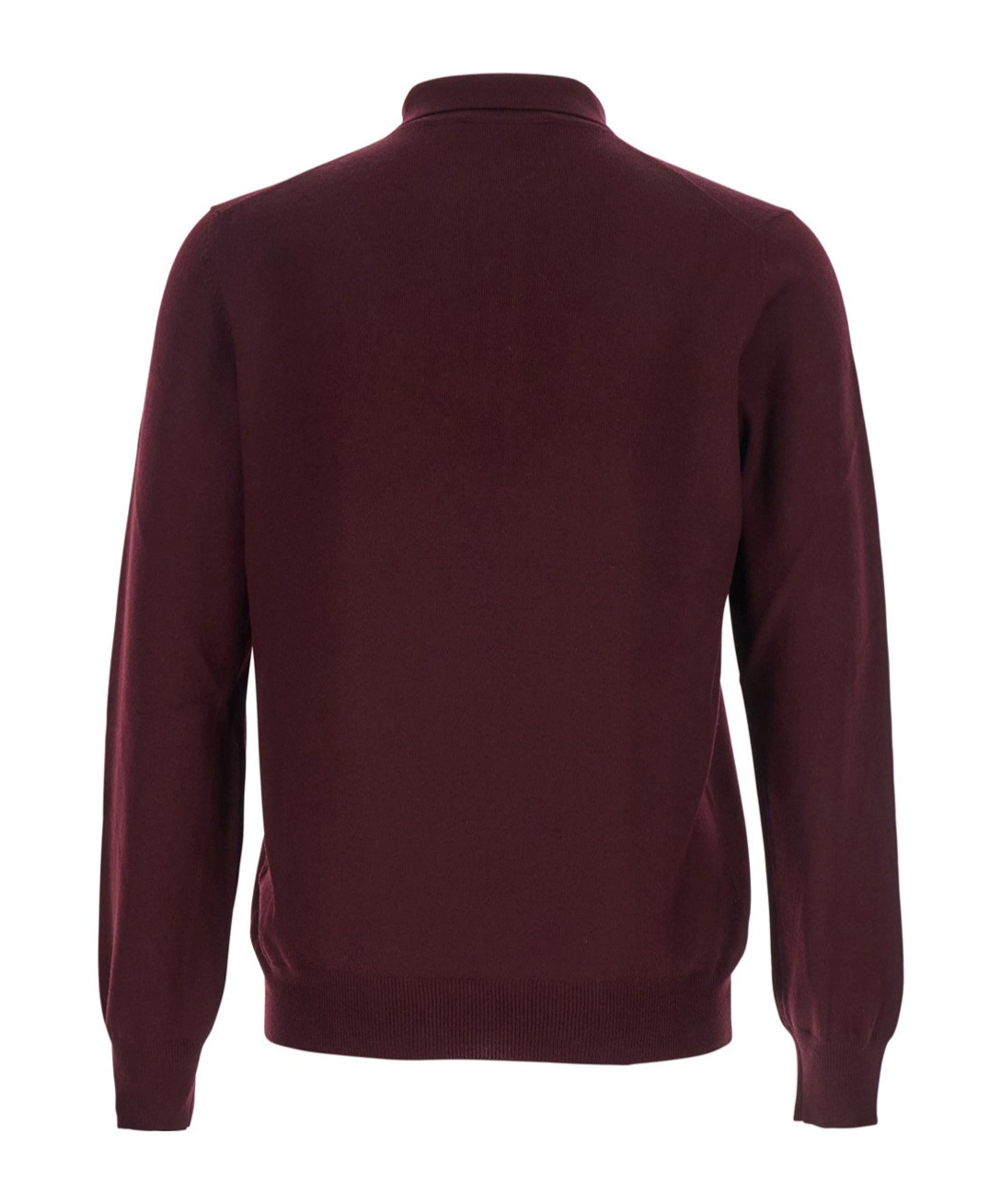 Tagliatore Bordeaux Long-sleeved Polo Shirt In Brown