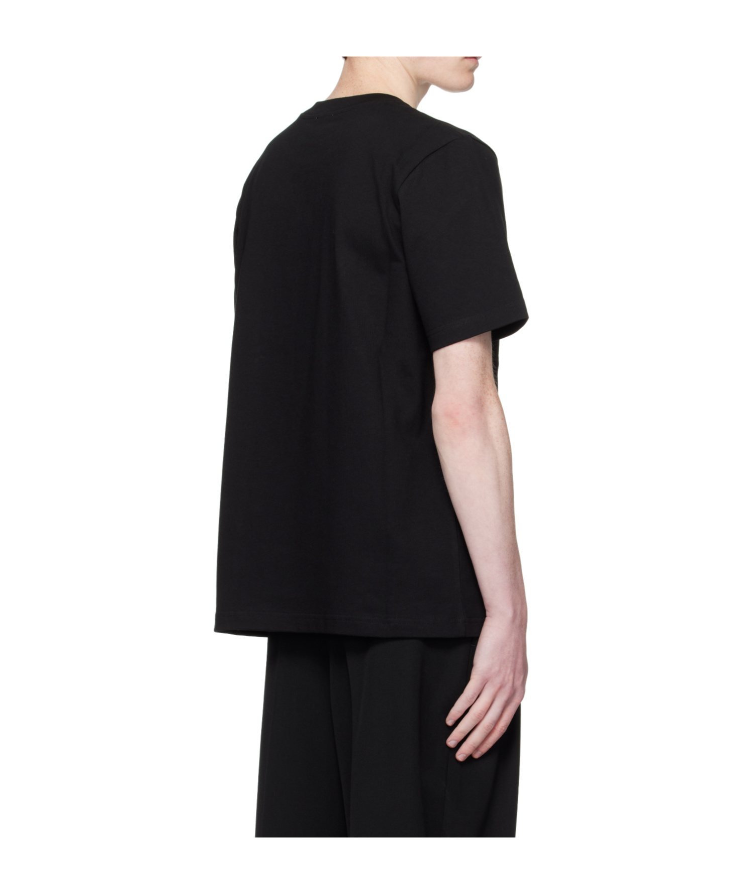 Casablanca Logo Crew Neck T-shirt In Black