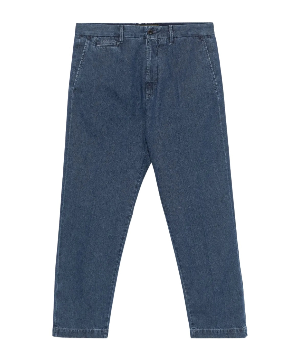 Incotex Logo-embroidered Jeans In Blue