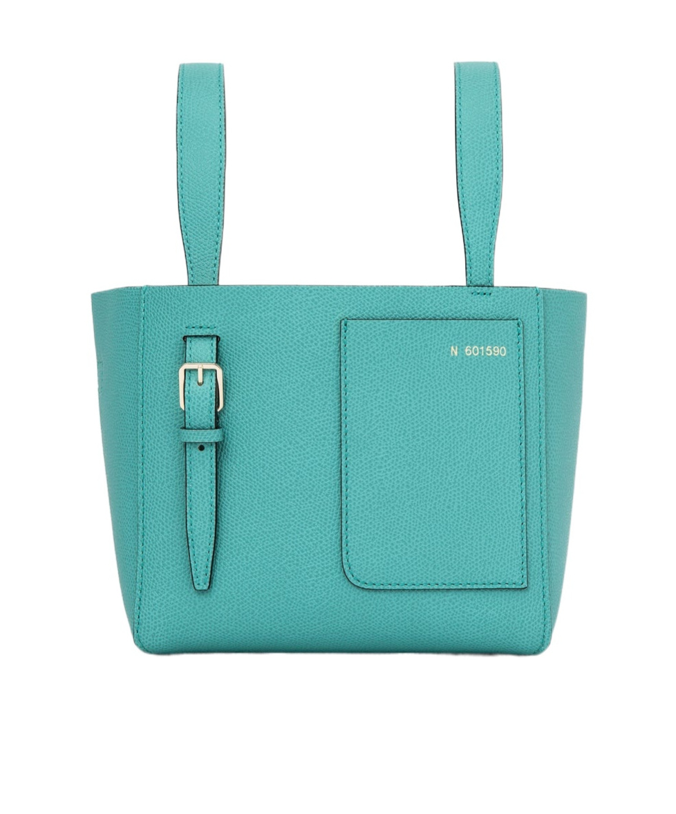 Valextra Double Hand Shoulder Bag In Blue