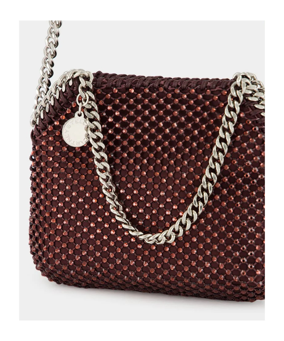 Stella Mccartney Raisin Falabella Tiny Crystal Tote