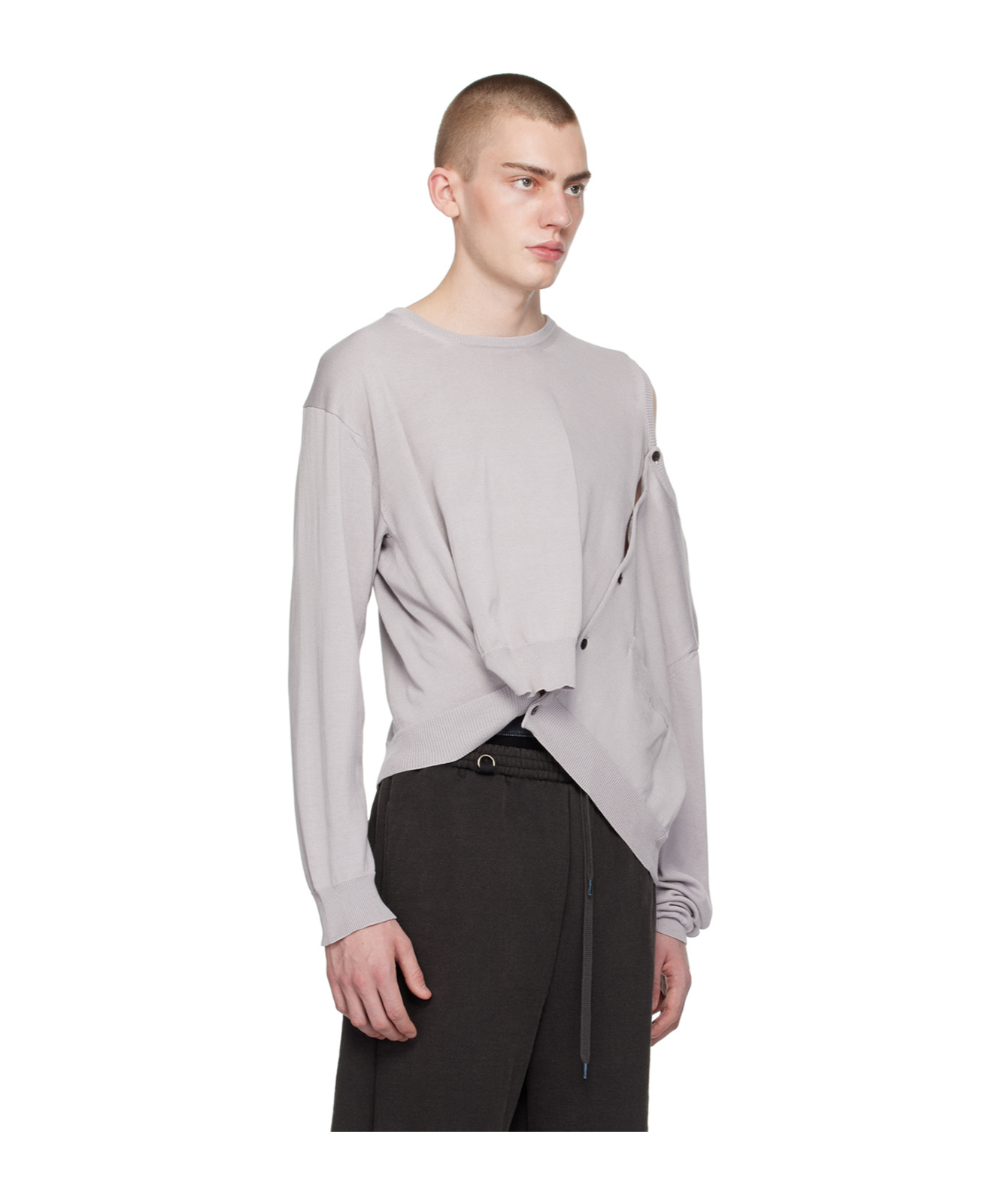 Doublet Gray Ai Image Generation Mistake Cardigan In White