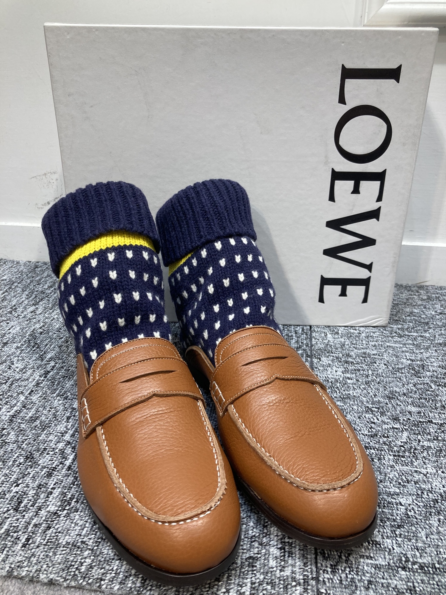 Loewe Flat-bottomed Retro Socks And Boots In Multicolor
